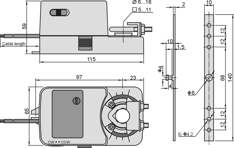 國產執(zhí)行器4Nm.外形尺寸
